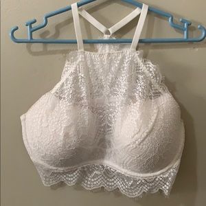 VS Pink white lace bra